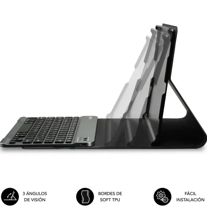 Subblim Funda con Teclado Shock Case para Lenovo Tab 10.1" 2025, Negra